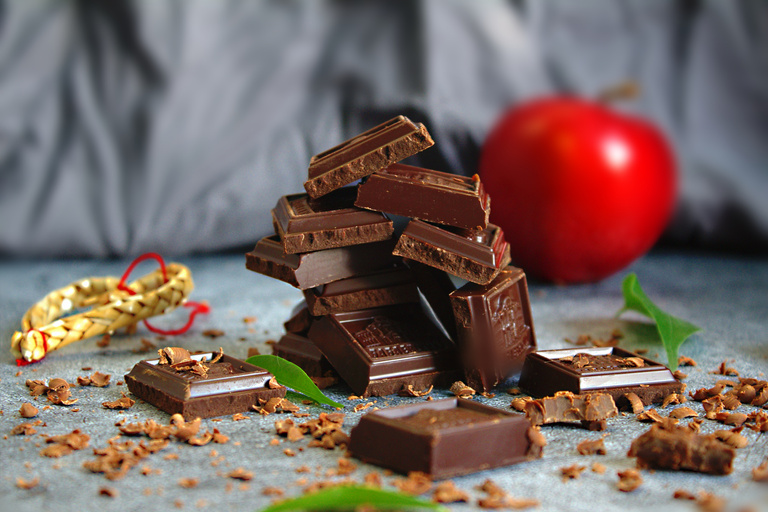Chocolate Bars on Gray Surface